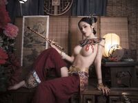 推特女神@鈦合金TiTi之高端頂級攝影系列 滿清服飾