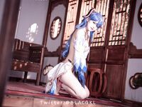 萌新推特00後露臉美少女▌白莉愛吃巧克力▌超色情Cos甘雨粉嫩凸激乳粒 嬌艷欲體粉嫩白虎色氣滿滿