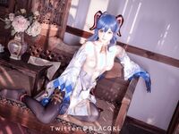 萌新推特00後露臉美少女▌白莉愛吃巧克力▌超色情Cos甘雨粉嫩凸激乳粒 嬌艷欲體粉嫩白虎色氣滿滿