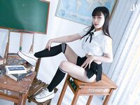 極品JVID嫵媚清純齊一身新人▌黛娜 ▌黑色蕾絲性感內衣 挺翹美乳稚嫩誘人裂縫 誘惑喜歡的男老師