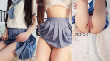 萌白醬 (一口幼桃) 23.10月最新復出流出作 藍色JK