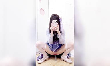 青春無敵 抖音風網紅嫩妹人氣小仙女【蘇小檸】訂制私拍M腿銷魂坐蠟魔性BGM彈力搖 (8)