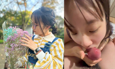 00後的清純女大學生眼鏡妹，這口活簡直了，吃起來沒完沒了的，就這樣舔你能堅持多久？